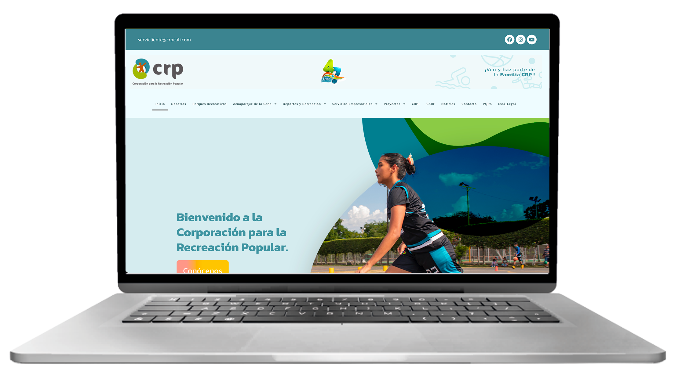 Diseño web personalizado para CRP por GeiNTEC
